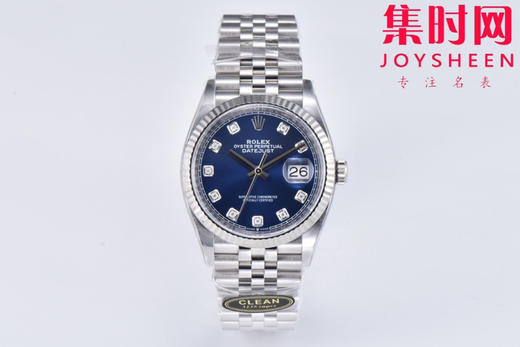 C厂劳力士日志型36mm 蓝盘钻面 3235机 五珠链 904L钢 男士腕表 小手腕福音 商品图0