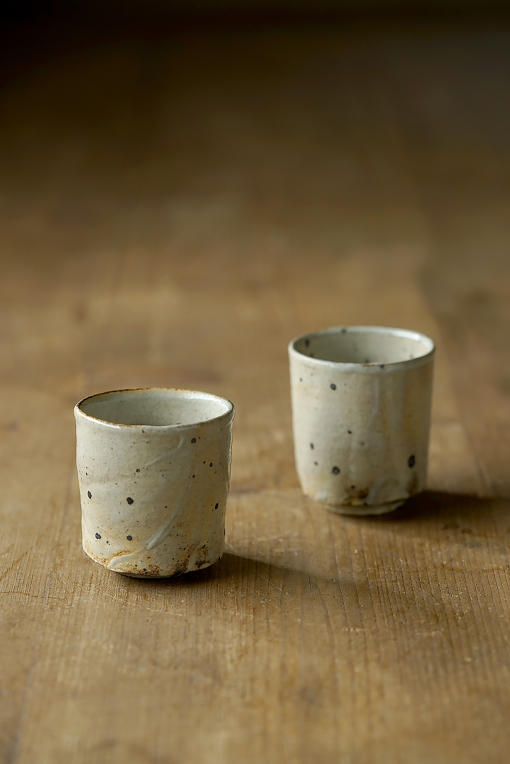 尾形笃65薪陶石粉引｜汤吞