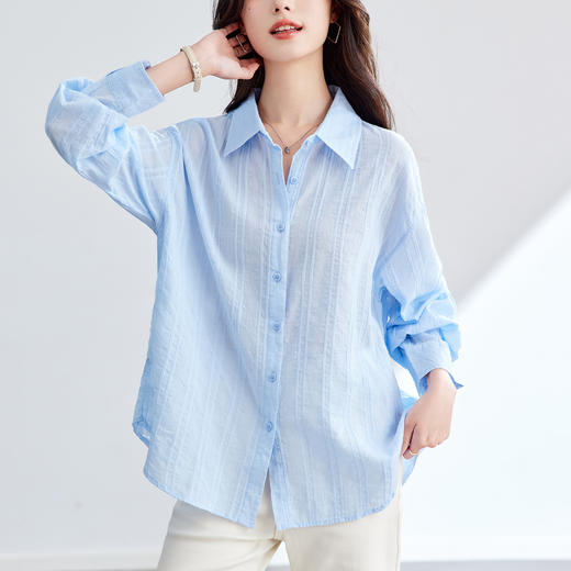 馥迦通勤肌理感纯棉衬衫 商品图3