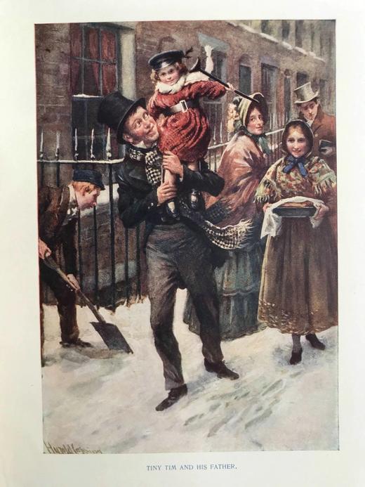 约20世纪早期 狄更斯儿童故事集 12幅彩色与大量黑白文间插图 漆布精装18开 商品图5