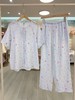 松植屋女款纱布圆领短袖长裤睡衣套装100%纯棉女士双层纱家居服圆领领设计优雅显瘦 商品缩略图6