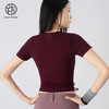 跃牌【小甜心】系列 高级感瑜伽服短袖女春夏带胸垫运动上衣625 商品缩略图4