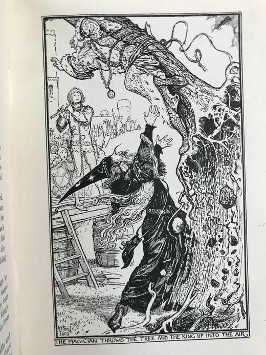 1903年 安德鲁·朗格《深红色童话书》 8幅彩色与大量黑白插图 漆布精装32开 商品图14