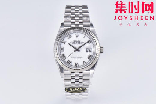 C厂劳力士日志型36mm 罗马白盘 3235机 五珠链 904L钢 男士腕表 小手腕福音 商品图0