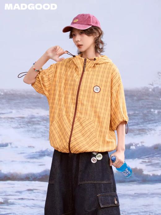 马得工地/MDGDCS252293/连帽抽绳短袖衬衫 商品图1