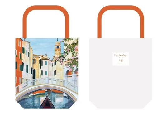 托特包 环保袋 购物袋 帆布袋 2款可选 金羽翼残障儿童手绘原创画衍生品 商品图1