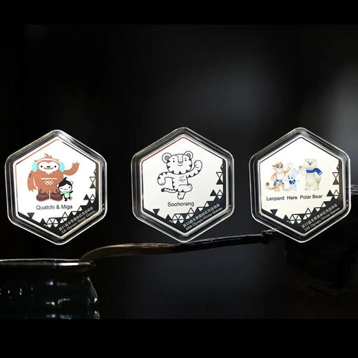 《五环荣耀》历届冬奥会会徽和吉祥物纪念银章  含纯银35克 商品图5