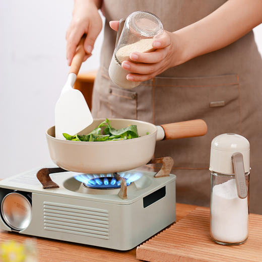 【简约定量调味罐】定量盐罐调料罐盐瓶可控按压式密封调料瓶计量玻璃密封调料器皿 商品图5