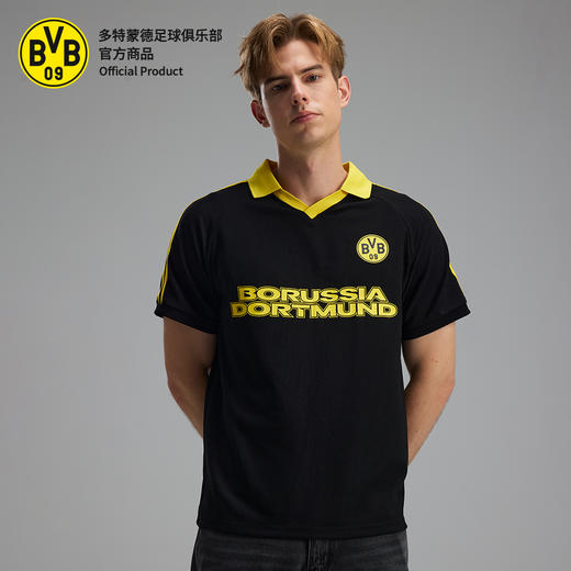 【官方正版】多特蒙德足球俱乐部 | 聚星黑黄拼色POLO夏季潮流舒适短袖 商品图1