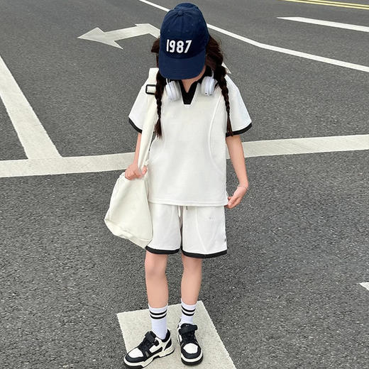 裁缝学苑TQ168 儿童短袖POLO衫纸样短裤套装童装样板图纸 商品图1