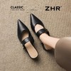 ZHR则则法式尖头粗跟穆勒拖鞋女鞋2025夏季新款优雅舒适透气拖鞋 商品缩略图9