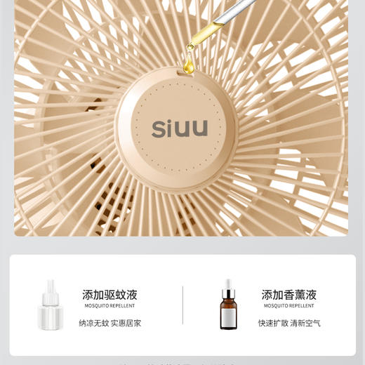 驱蚊香薰款双风叶落地扇F3Z升级款（型号） LF302 商品图4
