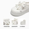 千百度厚底蕾丝珍珠包头拖女增高外穿一脚蹬小白鞋A25200901 商品缩略图3