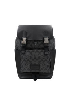 COACH 奥莱款大号男士PVC配皮双肩背包