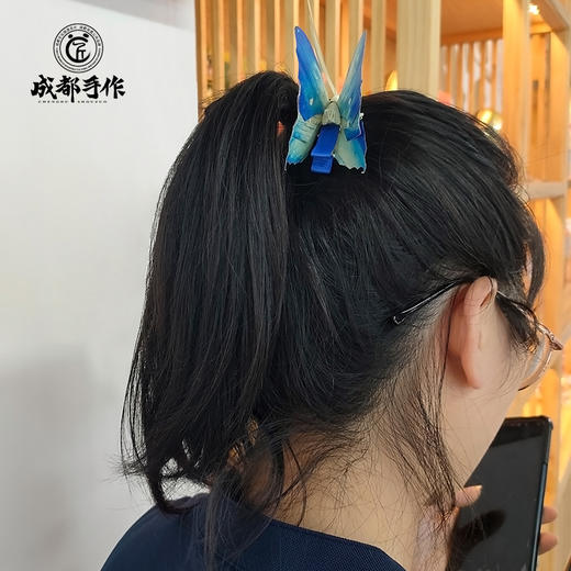 【非遗棕编蝴蝶夹】成都手作非遗棕编蝴蝶装饰 明星同款蝴蝶饰品 多色可选 纯手工编织非遗国潮风配饰【非物质文化遗产】【匠心手作】 商品图5