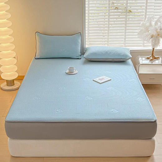 【透气清凉】2025新款5A抗菌冰豆豆席 凉感冰丝席床笠款夏被空调被夏凉被 商品图4