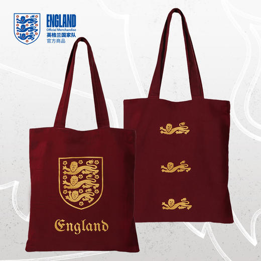 【官方正版】英格兰国家队 | 复古帆布包红色潮流单肩背包 商品图1
