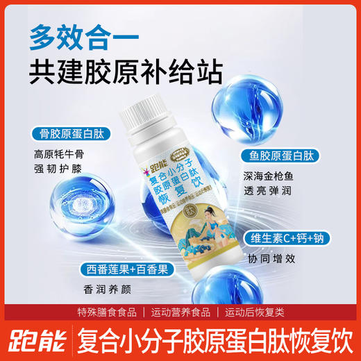 跑能胶原蛋白肽饮60毫升/运动后恢复饮/赛后2支快速修复/日常早晚各1支/肌肤骨骼肌腱快速修复 商品图3