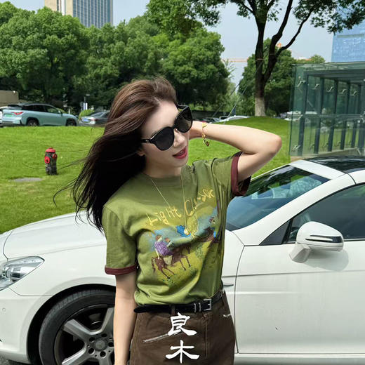 【不换不退】良木礼卡通拼色T恤（34618） 商品图2