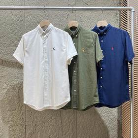 原单RalphLauren/拉夫劳伦男装经典版棉麻衬衫RL16598
颜色：白色 藏青 军绿 
尺码：M-XXL