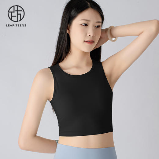 跃牌【小甜心】系列 带胸垫瑜伽背心女夏季运动外穿镂空吊带无袖露背上衣786 商品图7