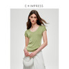 C+IMPRESS/西嘉小圆领短袖T恤女夏季修身显瘦针织上衣 商品缩略图5