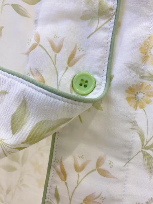 松植屋女款双层纱小雏菊短袖长裤套装女士100%纯棉纱布睡衣家居服 商品图5