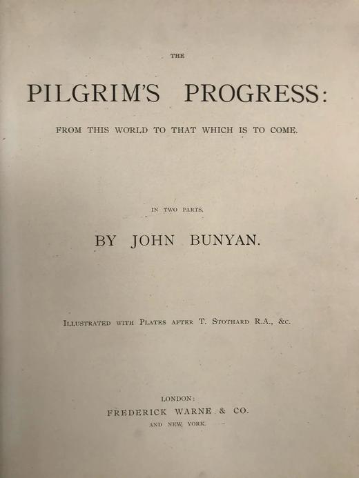 约19世纪后期 班扬《天路历程》 24幅插图 漆布精装16开 商品图3