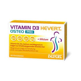 德国Hevert菲德维生素D3K2钙镁硅五维护骨片60粒【德国直邮 下单请提供身份证正反面照片】