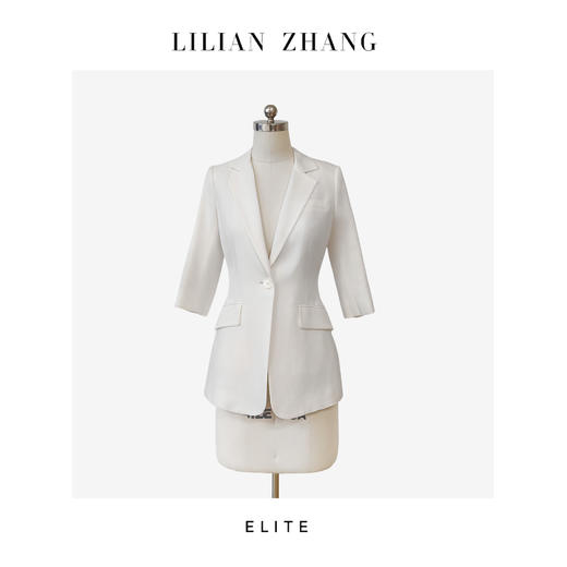 E“定制”——静奢风——风尚之选———纯净气质白色西装外套 2505008 商品图0