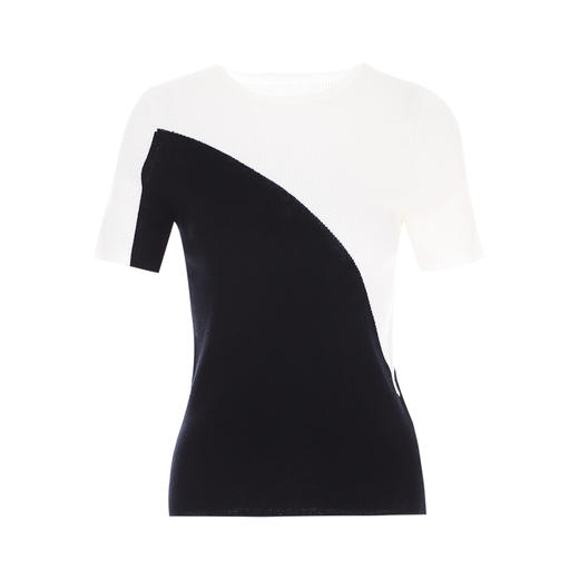 EITIE爱特爱气质高级撞色修身显瘦针织衫秋季新款7901605 商品图5