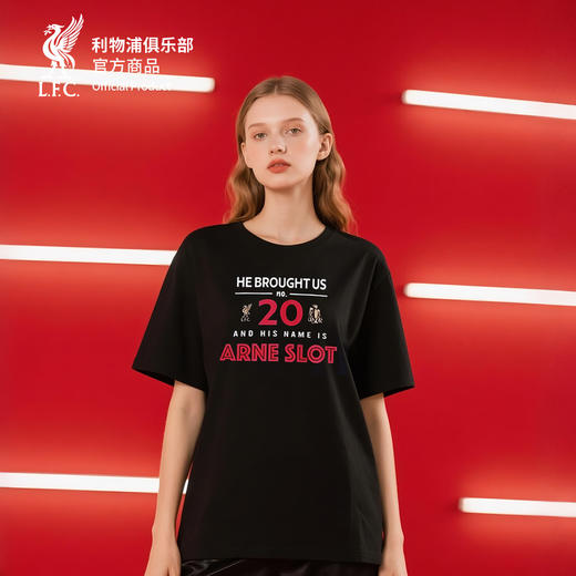 【官网同款】利物浦俱乐部 | 黑色斯洛特T恤夏季纪念款短袖 商品图4