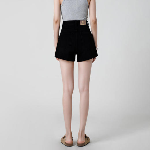 半身缘女裤 夏季宽松薄款棉弹A字包臀百搭牛仔三分短裤DS503 商品图6