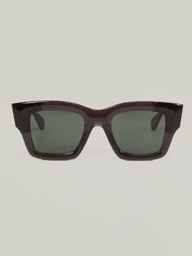 JACQUEMUS 女士圆形太阳镜黑色