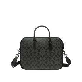 COACH 奥莱款男士PVC配皮单肩斜挎手提包