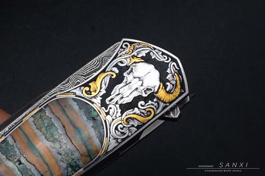 三希堂  现代刀系列  雪域牛头 未开刃 商品图4