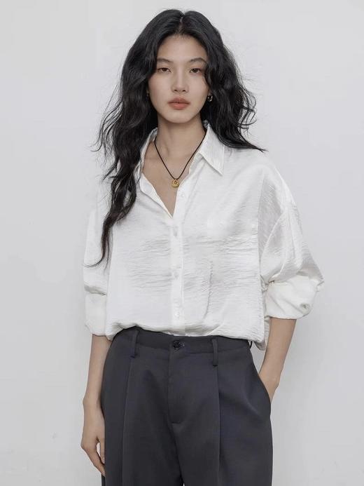 LPIUTY品牌直发！极简老钱风醋酸衬衫 C2288012 商品图1