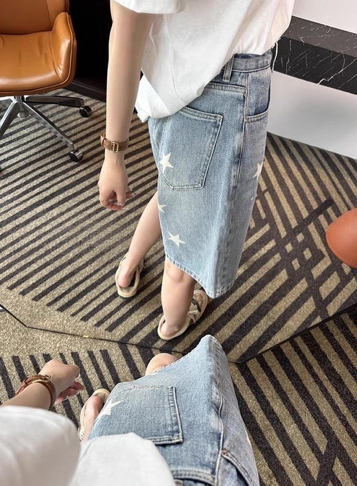 星星显瘦牛仔五分裤 商品图4