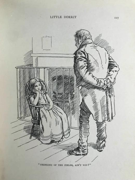 约20世纪早期 狄更斯儿童故事集 12幅彩色与大量黑白文间插图 漆布精装18开 商品图14