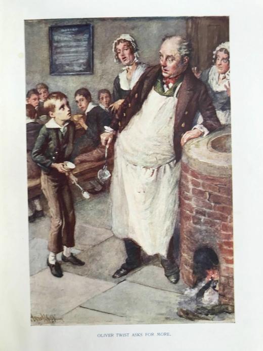 约20世纪早期 狄更斯儿童故事集 12幅彩色与大量黑白文间插图 漆布精装18开 商品图4