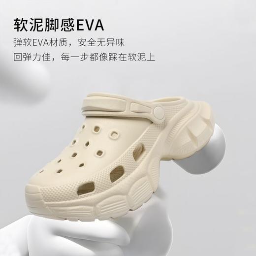ZHR则则踩屎感增高两穿洞洞鞋女夏季新款凉鞋一脚蹬拖鞋休闲鞋 商品图0