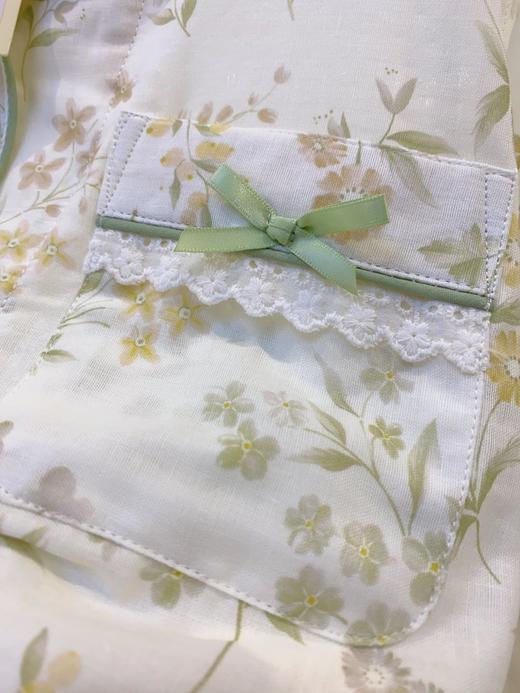 松植屋女款双层纱小雏菊短袖长裤套装女士100%纯棉纱布睡衣家居服 商品图3