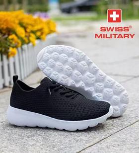 甄选 | 瑞士军工SWISS MILITARY 防水飞织鞋 男女同款轻盈休闲透气运动鞋 EVA高弹防滑减震耐磨跑步鞋 SW9903