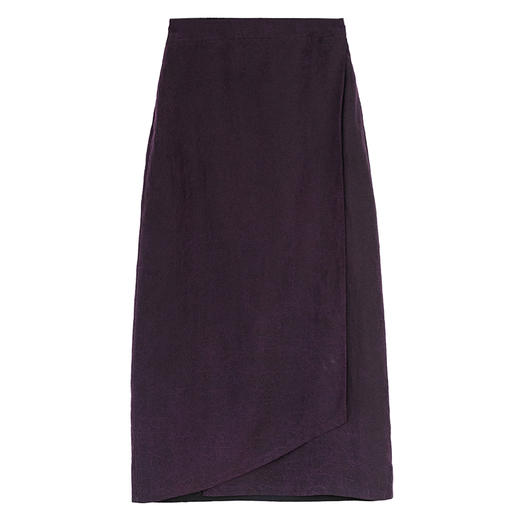 牧衣游原创 18姆米龟裂纹香云纱半裙轻薄复古文艺直筒半裙 初相 商品图4