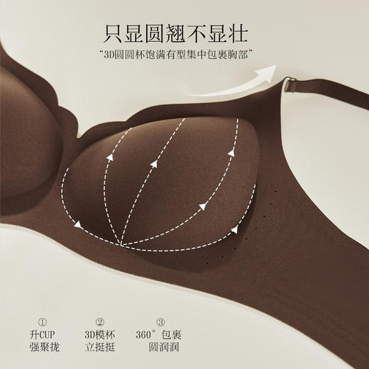 SDE-99813#   兔子同款光面无痕软支撑内衣女无钢圈舒适透气防下垂文胸（单件） 商品图2