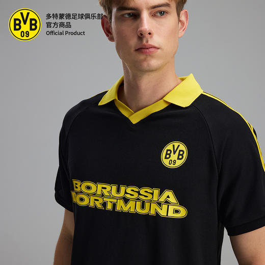 【官方正版】多特蒙德足球俱乐部 | 聚星黑黄拼色POLO夏季潮流舒适短袖 商品图2