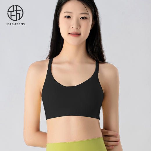 跃牌【小甜心】系列 运动内衣女锦纶裸感瑜伽服跑步健身文胸细带美背瑜伽背心781 商品图2