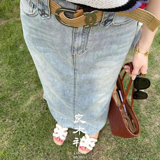 【部分现货】良木礼牛仔半裙（腰带）（21196） 商品图3