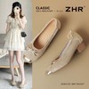 ZHR则则真皮粗跟玛丽珍鞋2025新款气质一脚蹬单鞋蝴蝶结芭蕾女鞋 商品缩略图1