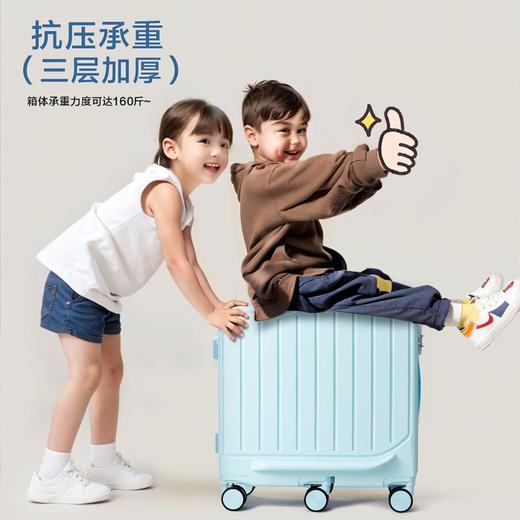 新款儿童骑行箱可坐行李箱拉杆箱万向轮轮旅行箱铝合金拉杆侧面脚踏设计 商品图2